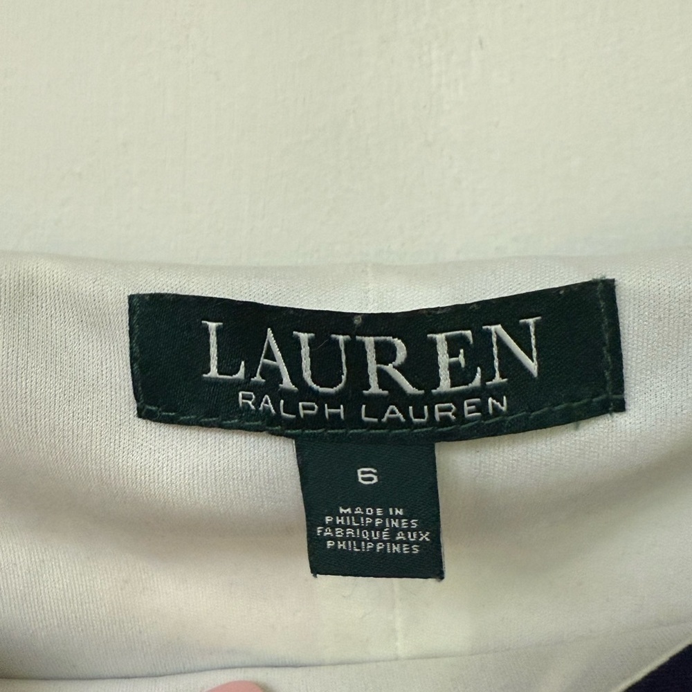 Ralph Lauren Black and White Patterned Midi Dress Size 6 - Picture 5 of 5